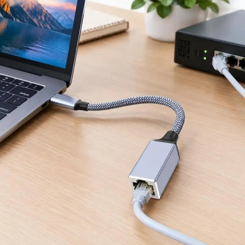 Type c to RJ45 Ethernet Cable Accessory with Straightforward Operation K1KF Quake