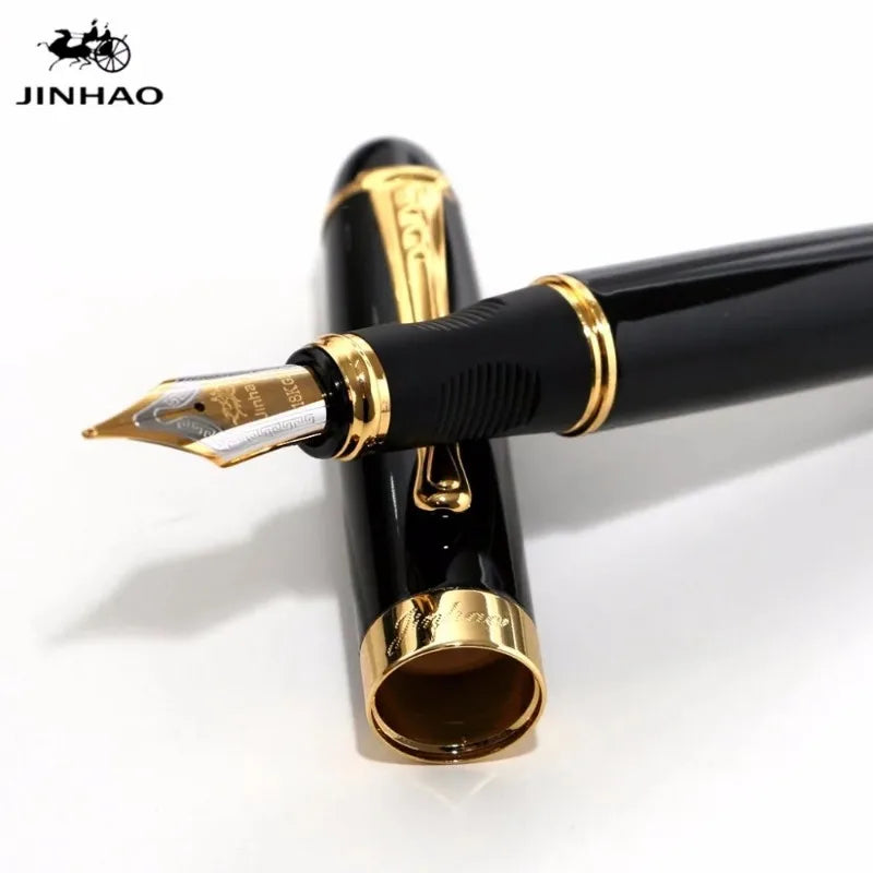 New jinhao x450 Luxury High Quality Metal Black Ink Fountain Pen 0.5 mm Nib Pens School & Office Supplies Gift Quake