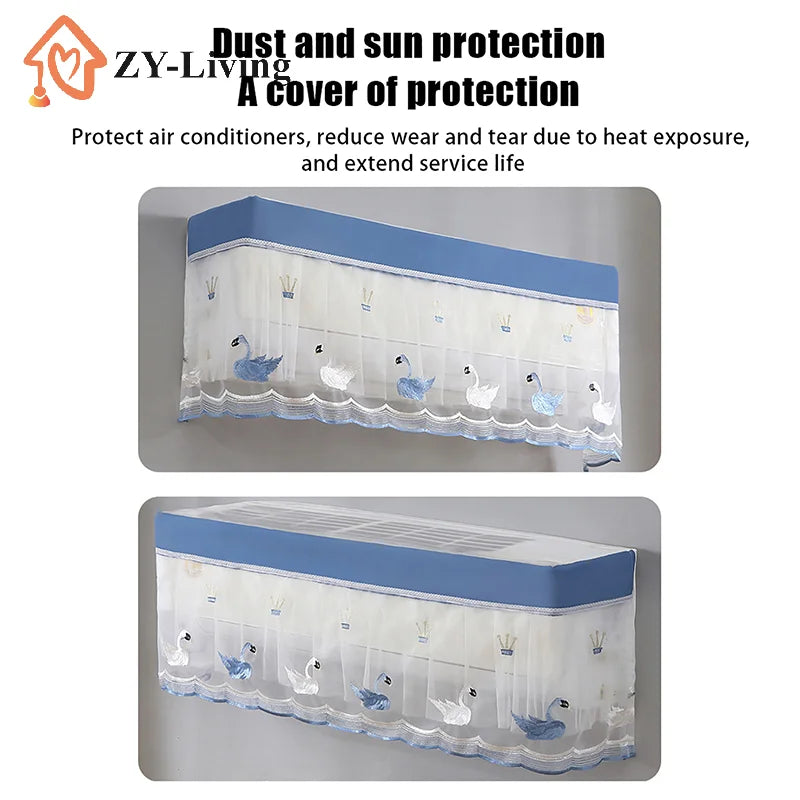 1Pcs Air Conditioner Dust Cover Anti-dust Wall Mounted Protector Air Conditioning Covers Washable Home Textil Protective Bags Quake