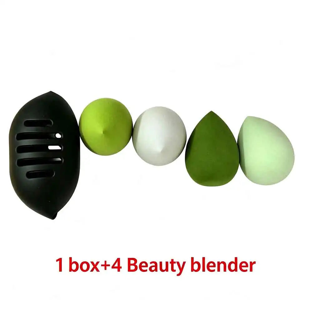 vvocci Ultra-soft Makeup Sponge Non-absorbent Foundation Sponge Foundation Sponge Cushion Puff Makeup Applicator Makeup Tool Quake M78 Black 4 set