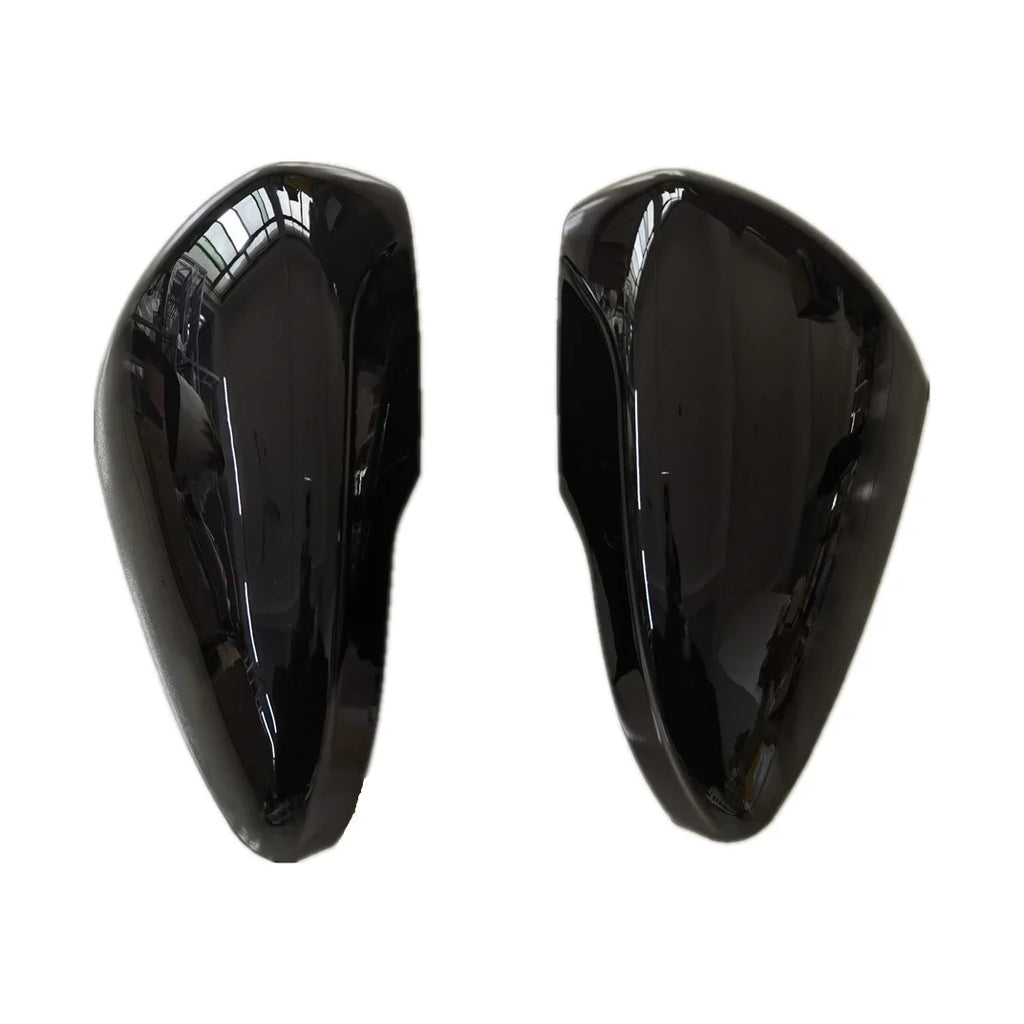 For Ford Focus MK4 2019-2023 LHD Rearview Side Mirror Cover Wing Cap Replacement Exterior Door Rear View Case Trim Carbon Fiber Quake Gloss Black