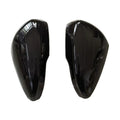 For Ford Focus MK4 2019-2023 LHD Rearview Side Mirror Cover Wing Cap Replacement Exterior Door Rear View Case Trim Carbon Fiber Quake Gloss Black