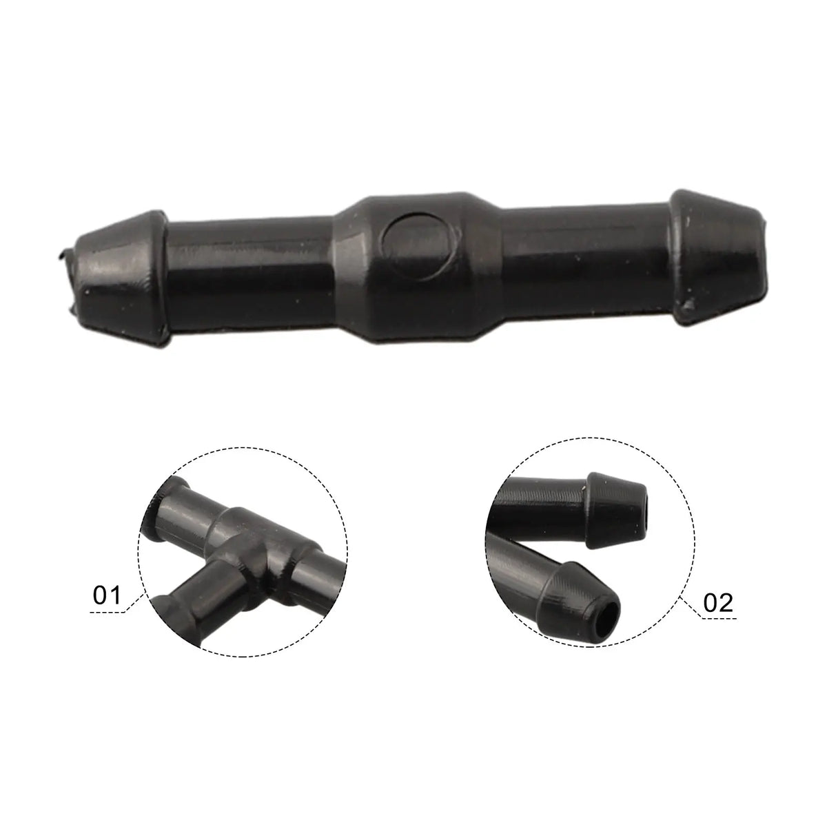 18pcs Splitter Fittings Black T/Y/I Type Washer Hose Connector Water Tube Windshield New Practical Kit for durable Quake