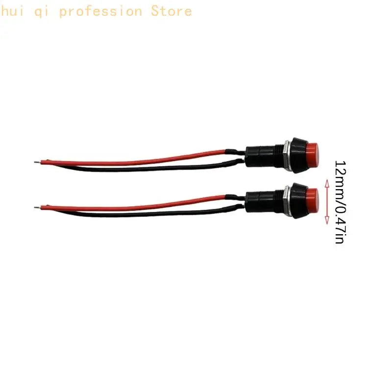 Wire 12mm Momentary Push Button, Spring Return Panel Control Button Set, 10 Pack for Control Panels, Motor Jog Tasks, and Repair Quake