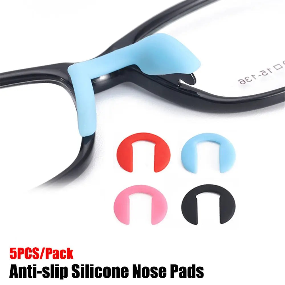 5PCS/Pack Anti-slip Silicone Nose Pads For Glasses Push On Nose Pads Repair Tool For Eyeglass Sunglasses Eyewear Accessories Quake