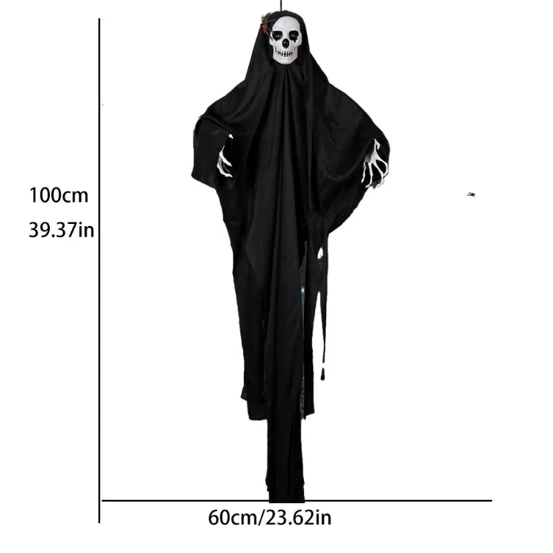 Halloween Decoration Hanging Ghosts Teeth Dancing Claws Crying Ghosts Outdoor Venue Props Hanging Decorations Quake black regular model
