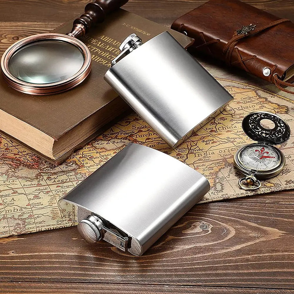 Stainless Steel Hip Flask Portable Liquor Flask Leakproof Drinking Bottle Alcohol Wine Whiskey Holder Drinkware Wedding Party Quake