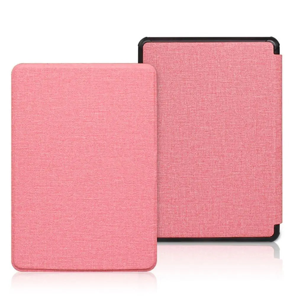 Funda Protective Shell E-Reader Sleeve Smart Cover 6 Inch PU Leather Folio Case For Kindle 11th Generation (2022 Release) Quake Pink