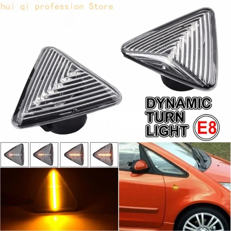 Motorcycle Turn Light Side Marker Light Pair with Sequential Turn Output H8WE Quake