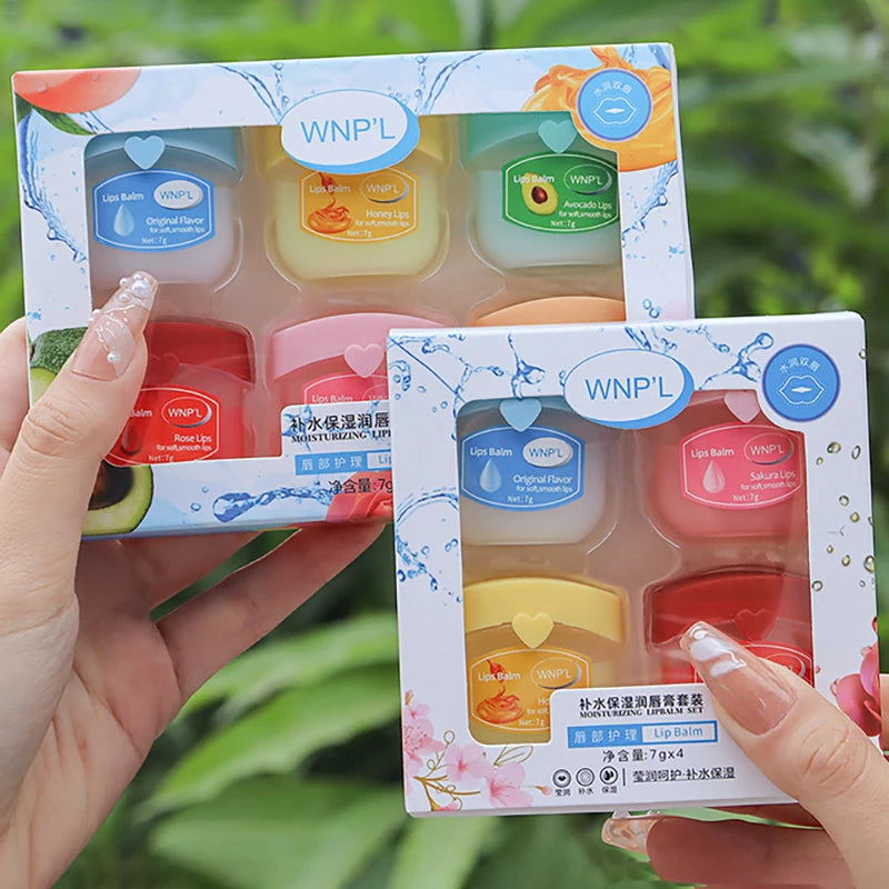 New 4/6/8pcs Moisturizing Lip Balm Sets Lipstick Makeup Natural Plant Base Moisturizer Lip Balm Anti-Cracking Lips Skin Care Quake