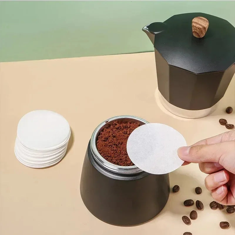 Coffee Filter Paper Round Disposable Wood Pulp Paper for Espresso Coffee Maker Filter Circular Hand-poured Coffee Filter Tools Quake