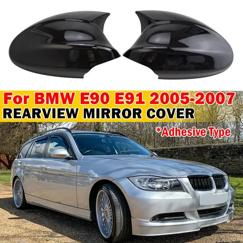 For BMW E90 E91 E92 E93 E87 E81 E82 E88 Car Sticker Rearview Side Mirror Cover Wing Cap Exterior Door Rear View Case Trim Carbon Quake