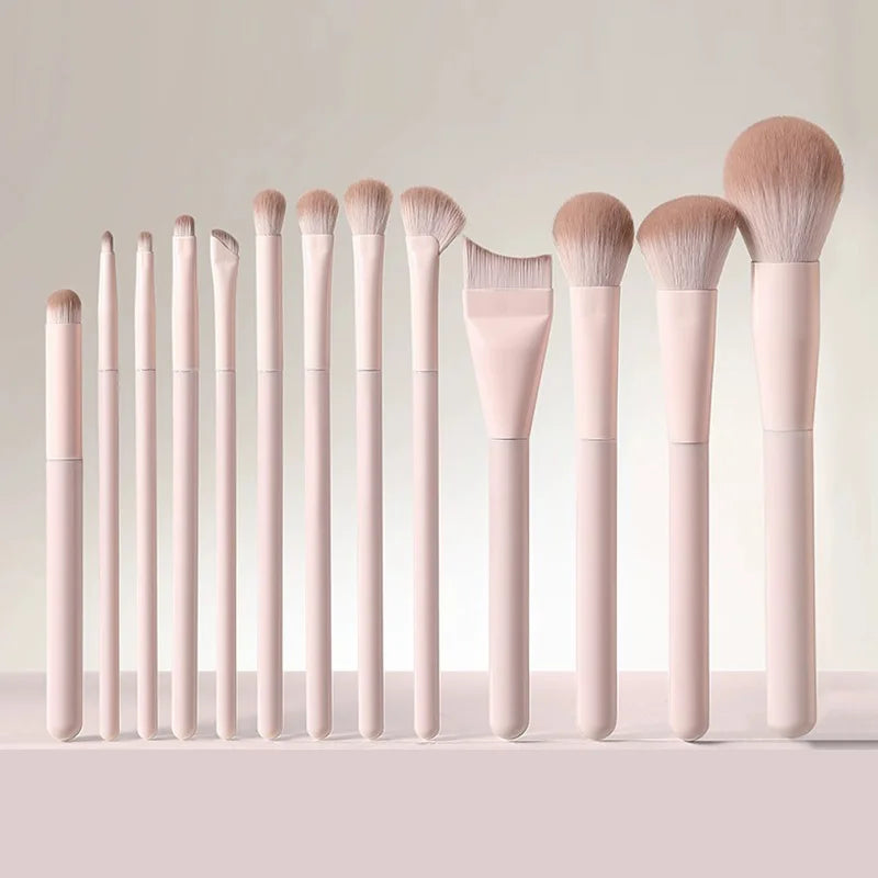 13PCS Makeup Brush Set Foundation Concealer Eyeshadow Makeup Brush for Liquid Cream Soft Dense Cosmetic Makeup Beauty Tool Quake