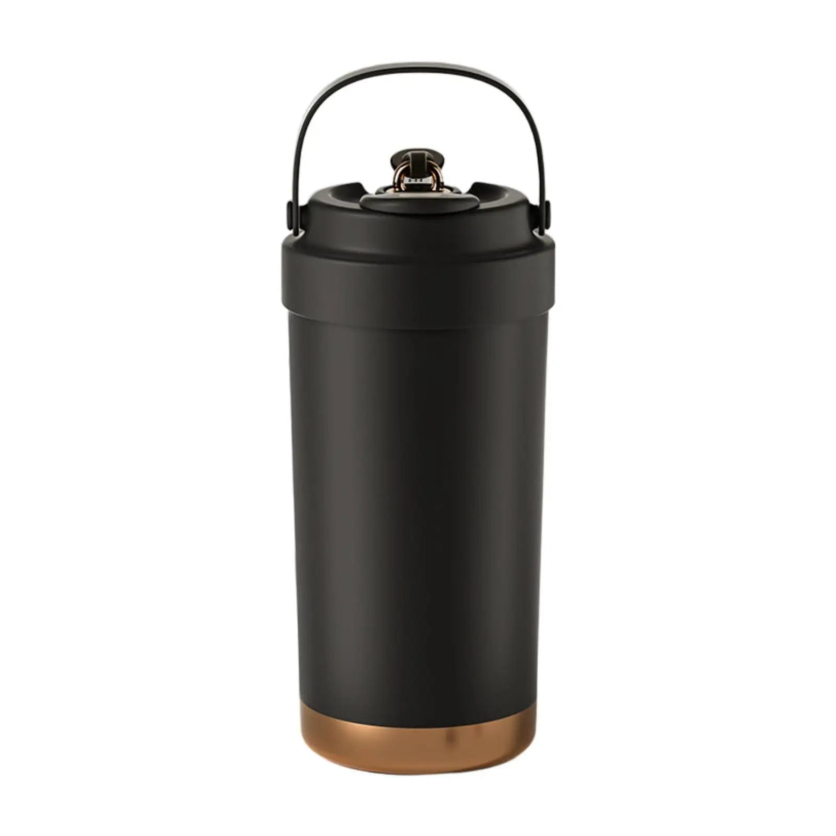 Stainless Steel Tumbler Double Wall Insulated Water Bottle for Hot/Ice Coffee, Tea and Beer Reusable with Straw for Picnic Quake Black