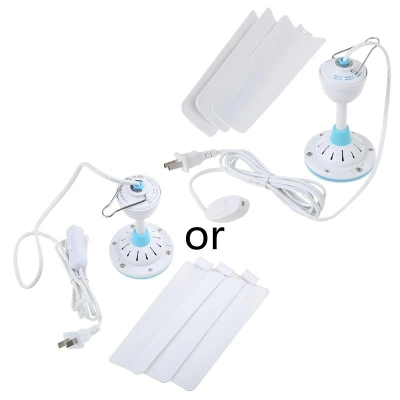Universal 5W to 30W 15.7” to 47.2” 220V US Plug Silent Ceiling Fan for Dining Room Bedroom Dorm Dormitory K1KF Quake 40cm