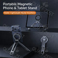Aluminum Alloy Portable Foldable Magnetic Bracket Support For Magsafe Tripod for IPhone & Android Phone Travel Video Holder Quake Silver