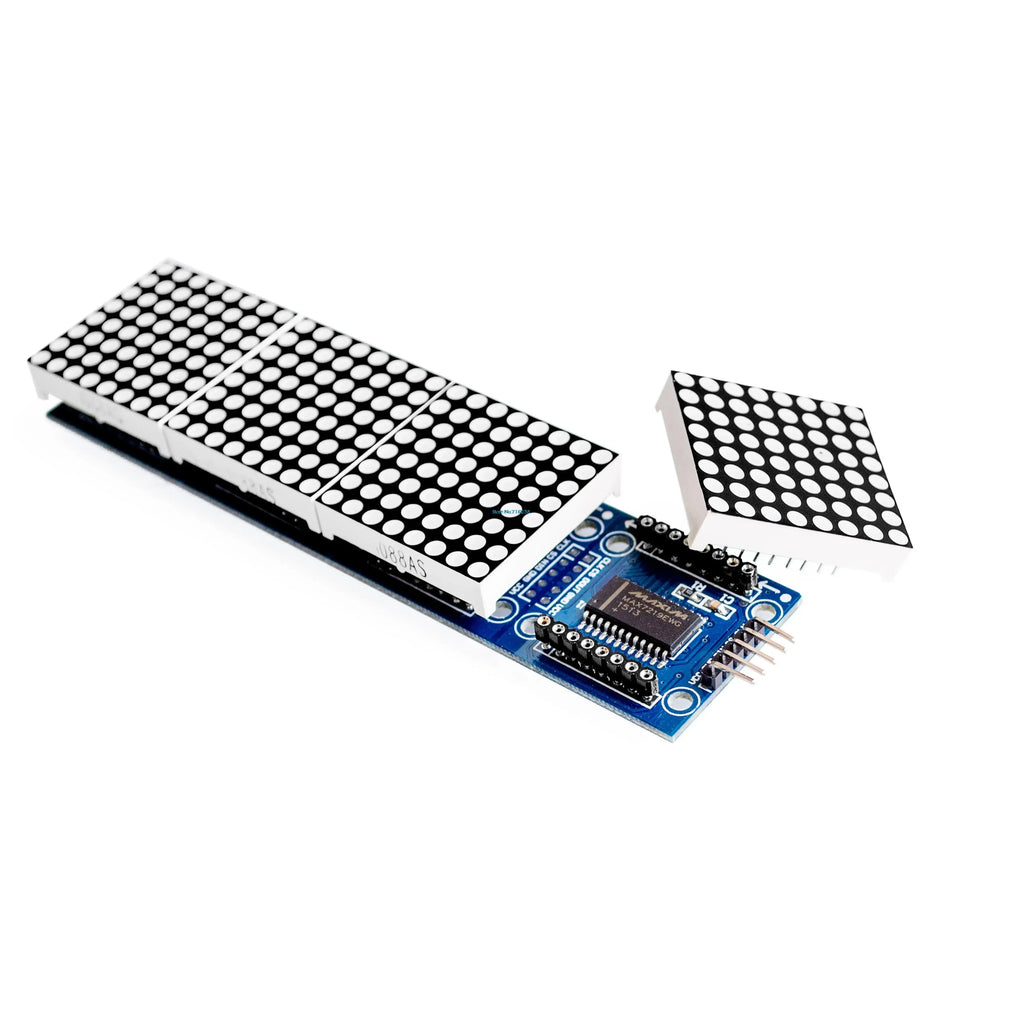 MAX-7219 Dot Matrix Module Microcontroller 4 In One Display with -5P Line Quake