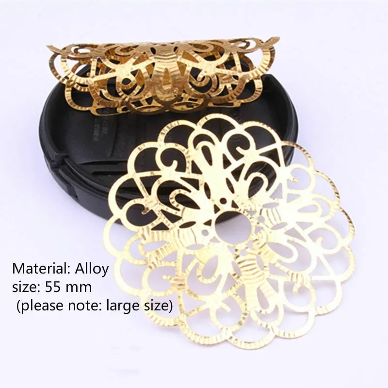 5/10Pcs Gold Charms Diy Hairs Braid Dread Dreadlock Beads Hair Ring Rope Elastic Hair Bands Ponytail Hairstyle Hair Accessories Quake 5pcs NO.17