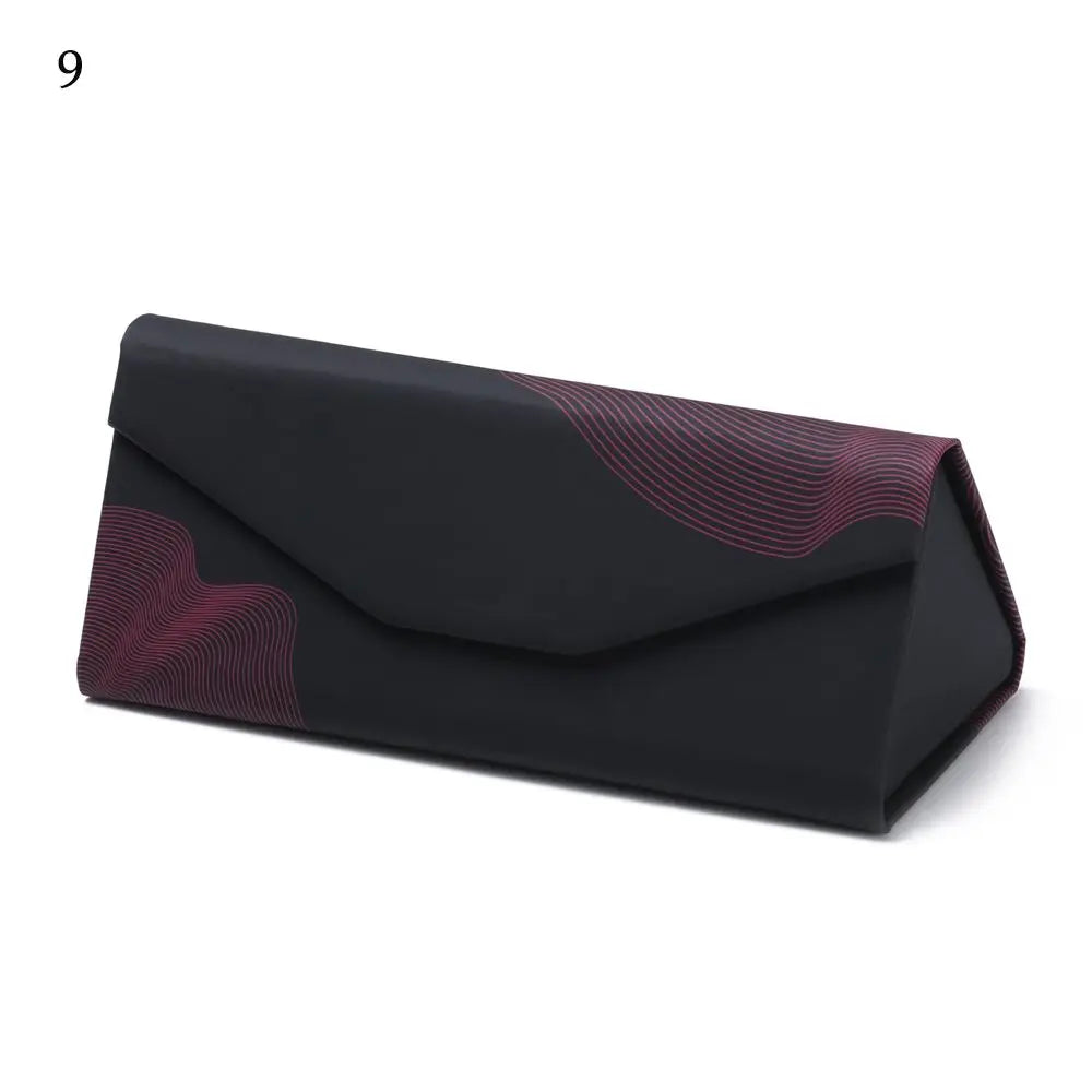 Unisex Folding Black Portable Eyeglasses Case Triangle Glasses Box Sun Glasses Box Eyeglasses Accessories Quake 9