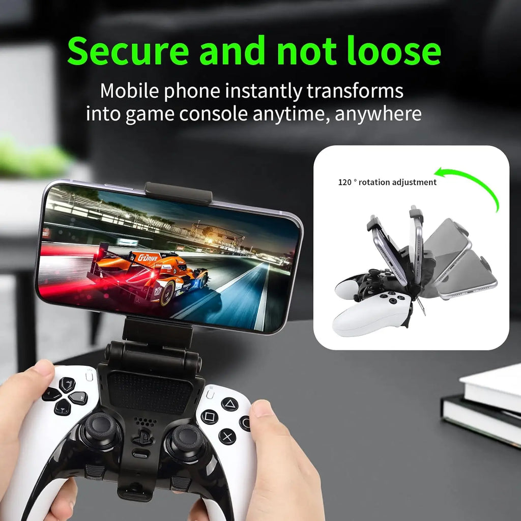 For PS5 Dualsense Edge Elite Controller Adjustable Phone Holder Clip Holder Mobile Game Holder Gamepad Accessories Quake