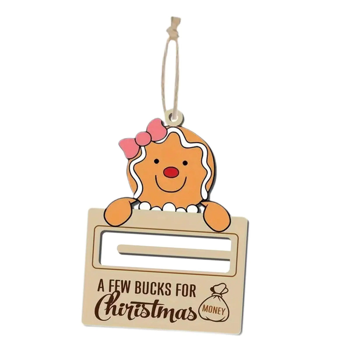 Christmas Money Holder Hanging Decorations Christmas Decor for Living Room Quake Gingerbread Woman
