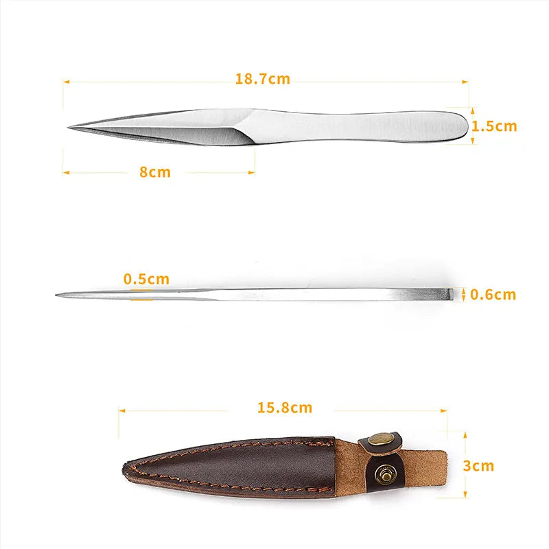 Stainless steel tea knife tea set Pu'er special Kung Fu tea brewing tool tea needle tea ceremony accessories with leather case Quake