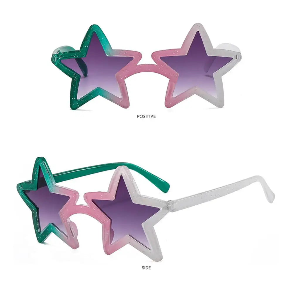 Fashion Unique Pentagram Sunglasses Christmas Party Star Shape Sun Glasses for Women Men Shining Shades Xmas Festival Eyewear Quake