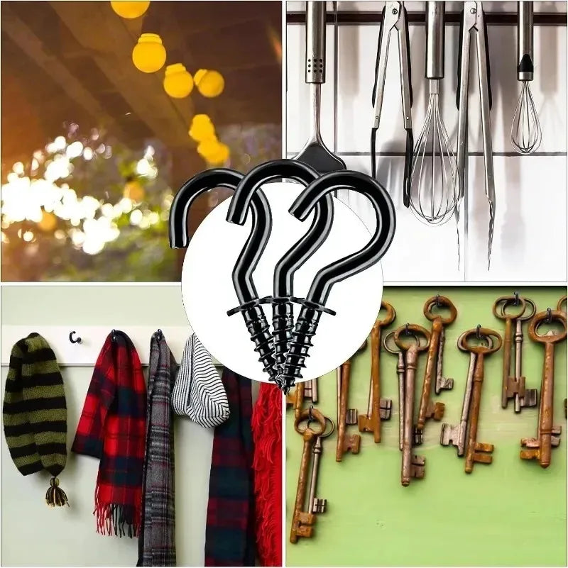 Mini Screw-in Hooks Heavy-duty Ceil Hooks for Hanging Plant String Lights Hanging S Screw Hook Multifunctional Wall Mount Holder Quake