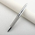 Luxury Metal Ballpoint Pen Plaid & Grid Pattern Retractable Ball Pen for Business Office School Writing Gift Quake 1PCS