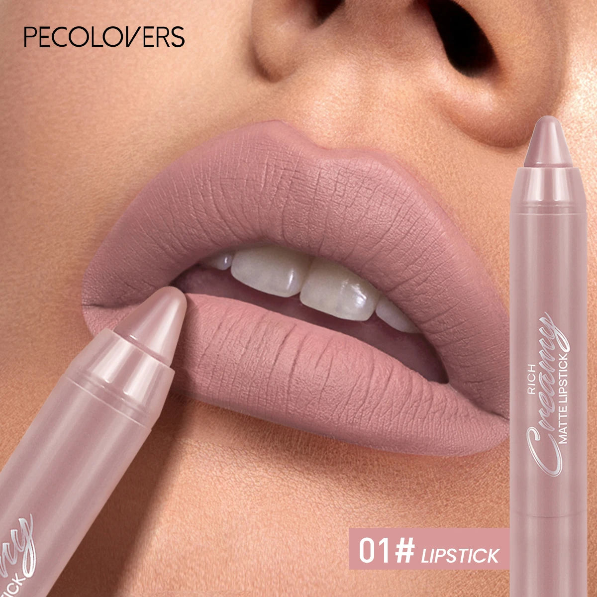 Multiple Colors Matte Lip Liner, Use As Lip Liner and Lipstick, Easy To Accurately Apply, Waterproof Long-lasting Non-stick Quake 01