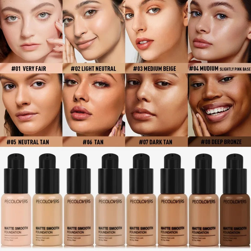 Facial Liquid Foundation 30ml High Coverage Waterproof and Sweatproof Concealer Makeup Foundation Liquid Foundation Makeup Quake