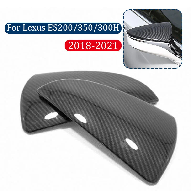 For Lexus ES ES200 ES250 ES300h ES350 2018-2021 Car Rear View Door Mirror Cover Wing Exterior Sticker Side Shell Caps Trim Case Quake