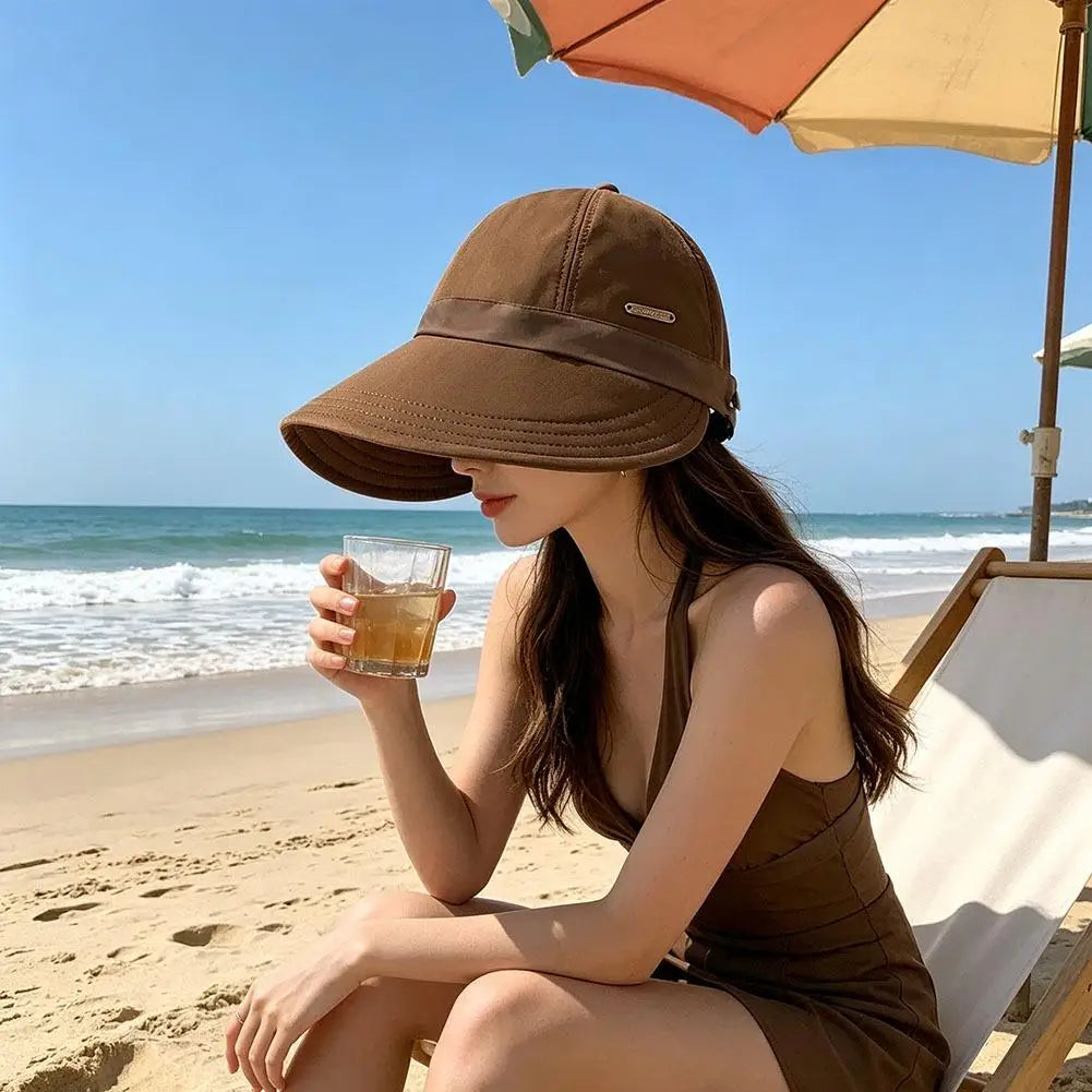 Quick Dry Hat Summer Empty Cap for Women Men Foldable Sunhat Outdoor Beach Fishing Hat Sunscreen Cap Adjustable Wide Brim Caps Quake