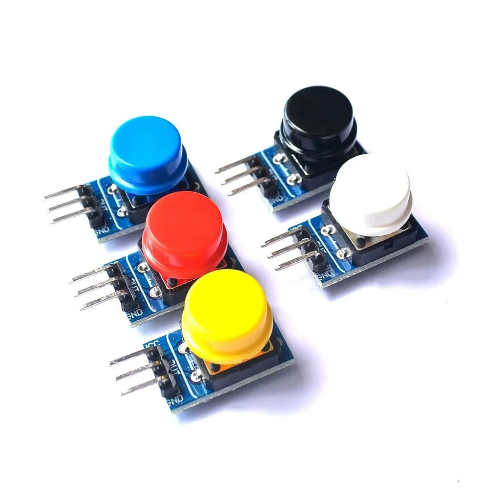 5pcs 12X12MM Big key module Big button module Light touch switch module with hat High level output for arduino or raspberry pi 3 Quake