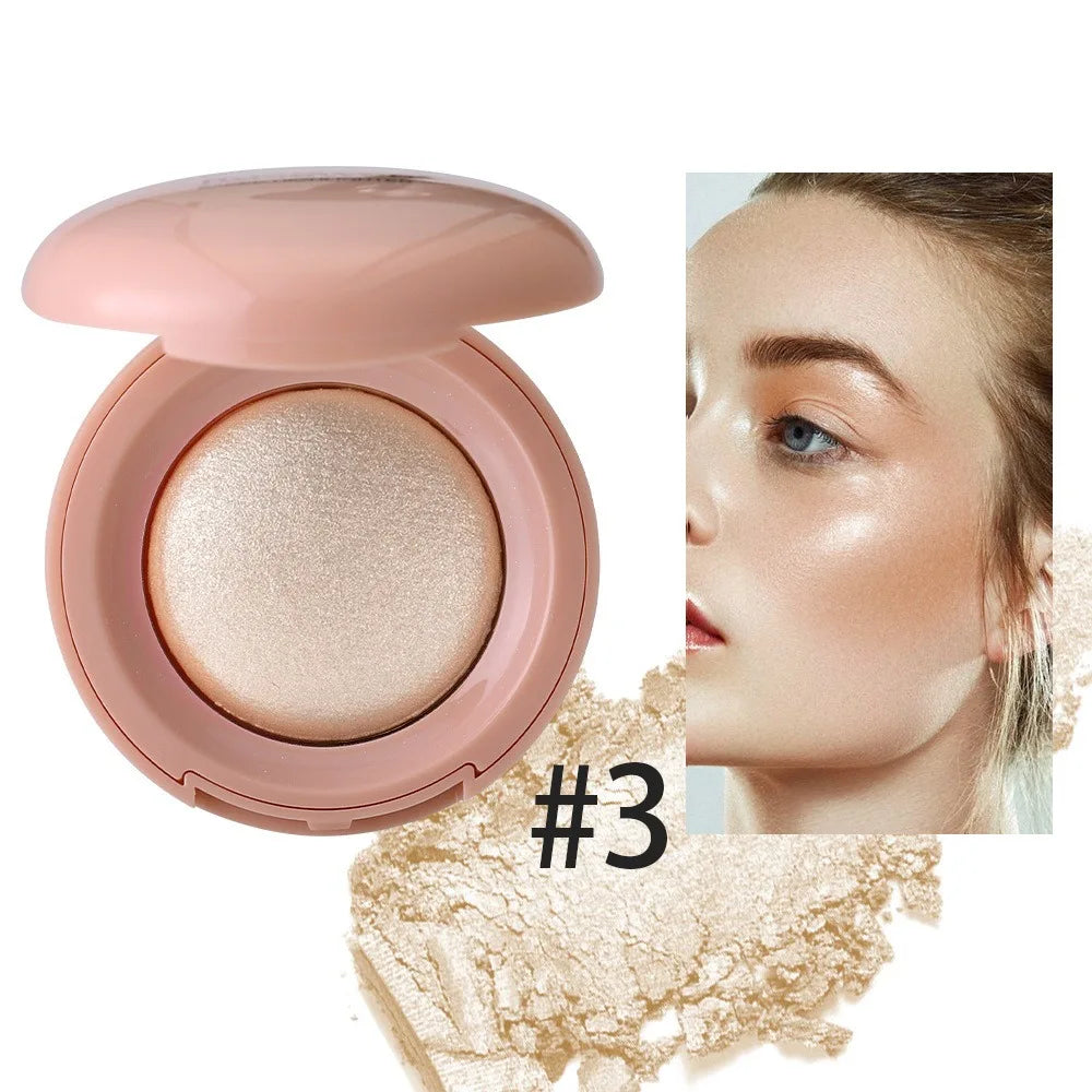 Long-lasting Highlighter Natural Glossy Fine Shimmer Makeup Highlighter Buildable Mashed Potato Texture Contour Highlighter Quake 3