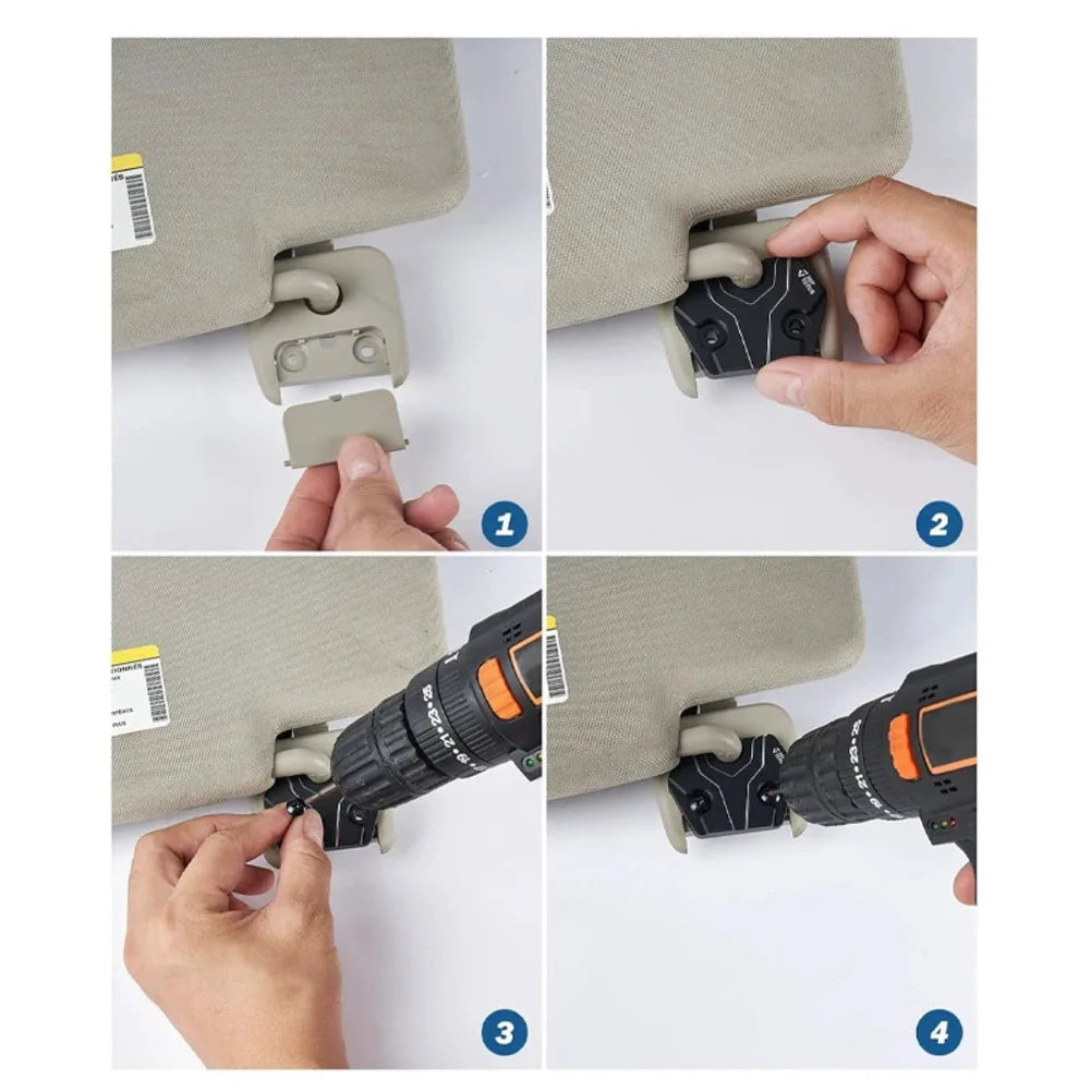 Fix Drooping Sun Visor on For Ram For 1500 2019 to 2023 with Complete Repair Kit Includes Clips Screws and Wrench Quake