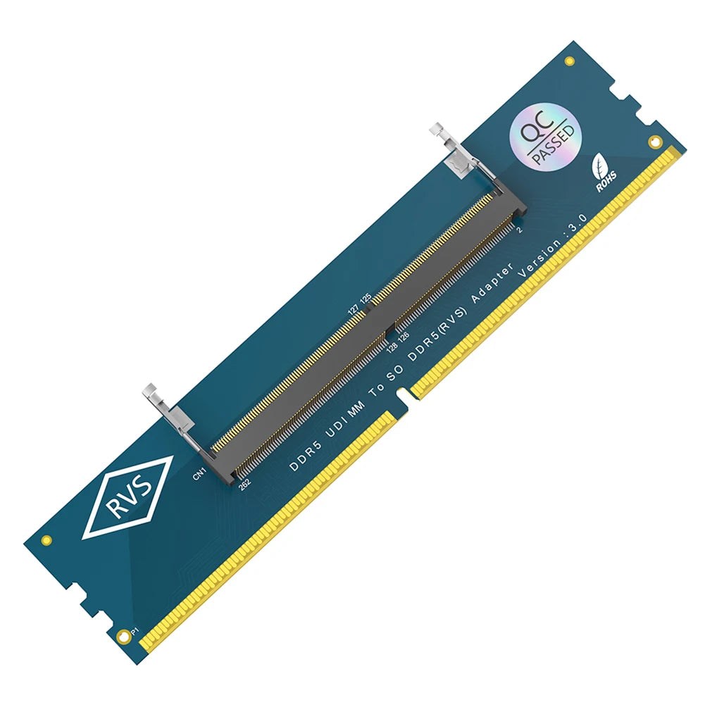 Mainland China Origin DDR5 U-DIMM Adapter Card for Desktop Computers in Blue Support Wireless Earbuds and Bluetooth Headphones Quake as show