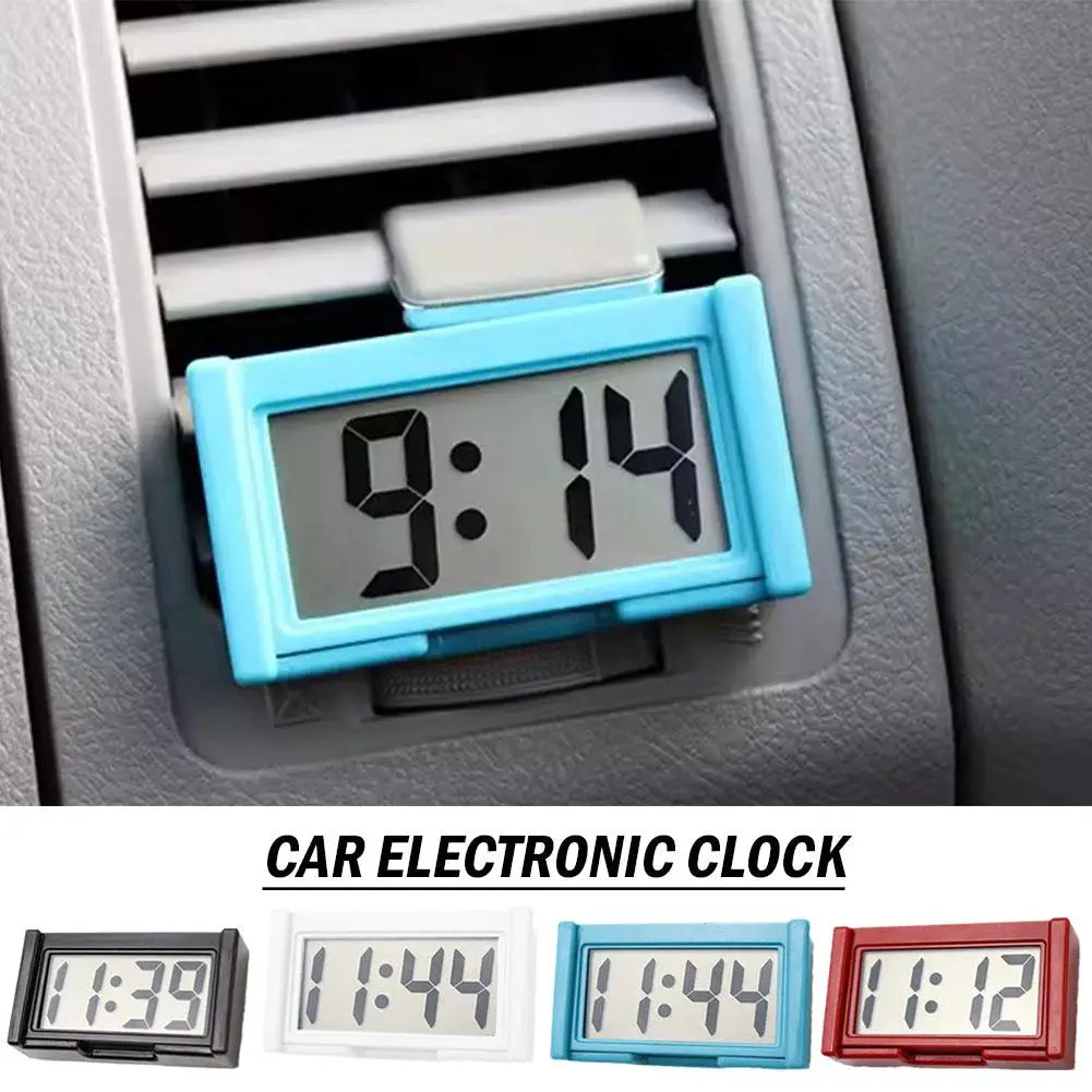 Digital Car Clock Small Car Dashboard Clock Self Adhesive Stick Mini Digital Clock Car Accessories For Vehicles Accessories Quake