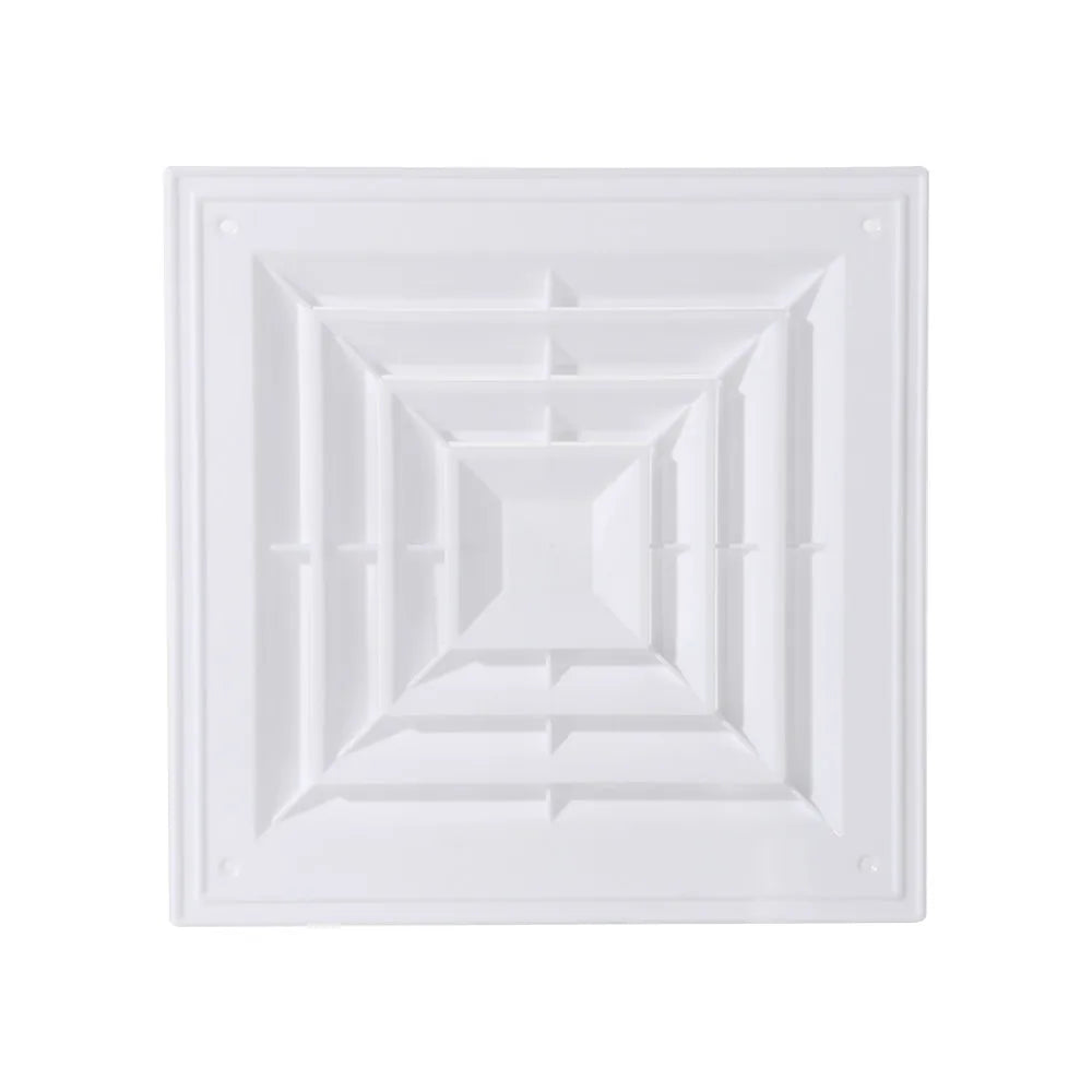 New Plastic Air Vent Grille With Flaps Square Ventilation Cover Silent Operation White Duct Heating Vents Bathroom Quake