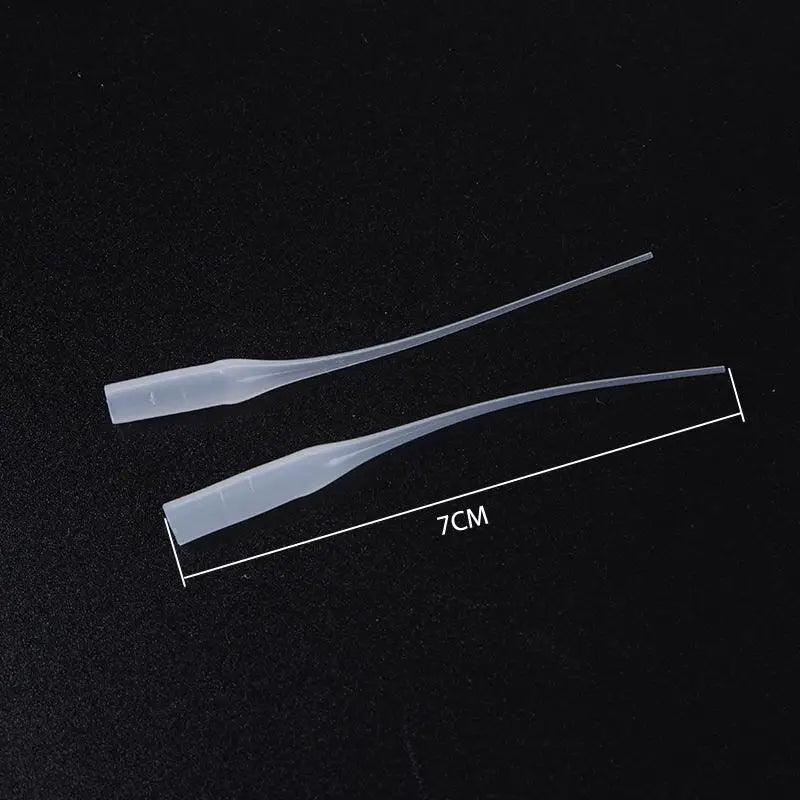 100pcs/lot 7cm Glue Tips Plastic Glue Micro-Tips Glue Extender Precision CA Glue Applicator Quake 100pcs 7CM