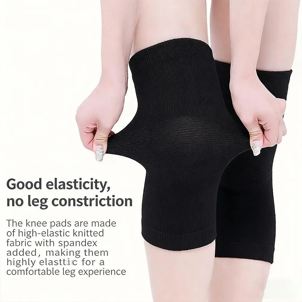 Bamboo Charcoal Knee Warmers for Men & Women Breathable Thin-Knit Thermal Sleeves with Anti-Slip Grip, Joint Support Comfort Quake