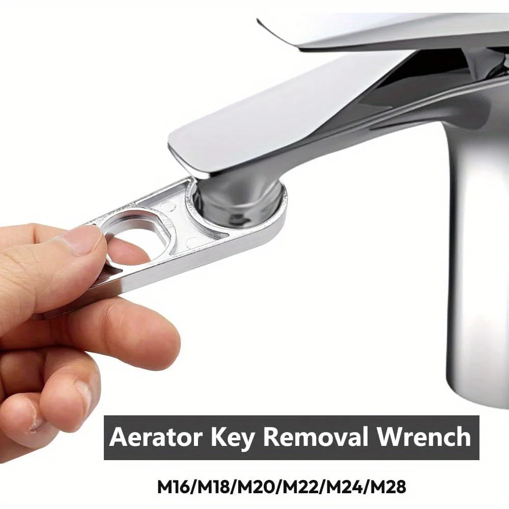 2 In 1 Faucet Aerator Wrench Water Flows Adjusting Faucet Bubbler Wrench Plumber Home Bathrooms Faucets Maintaining Tools Quake 60GB