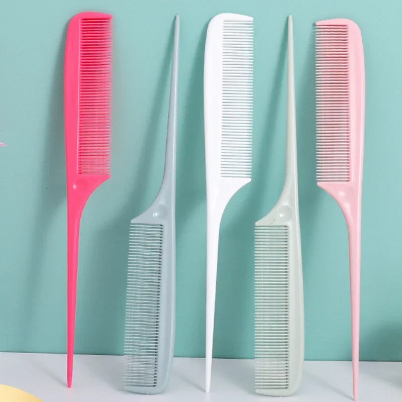 Professional Hair Tail Comb Professional Salon Hair Cut Comb Hair Styling Stainless Steel Spiked Salon Hair Care Styling Combs Quake