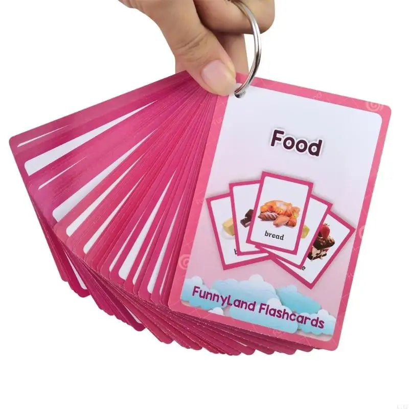 Picture Word Flash Cards Set Kids Early Learning Vocabulary Card For Children Language Teaching Classroom K1KF Quake