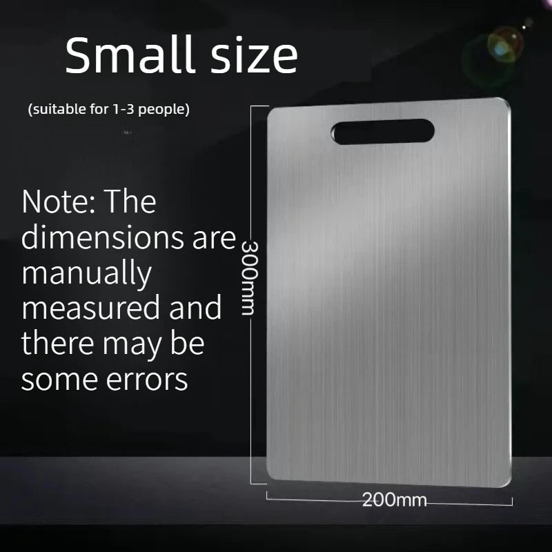 Double Sided Stainless Steel Chopping Board Kitchen Cutting Board,Thickened Dough and Food Prep Board Household Quake S