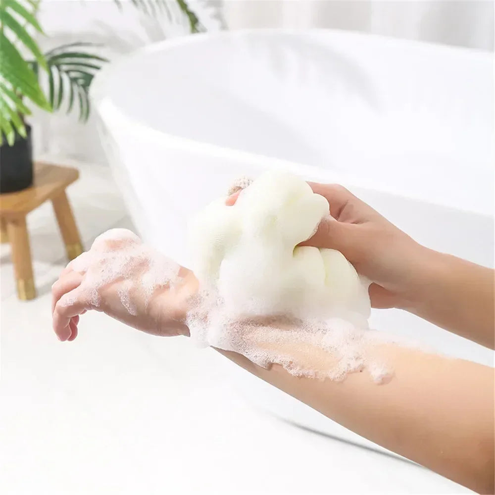 Bath Bubble Ball Exfoliating Scrubber Soft Shower Mesh Foaming Sponge Body Skin Cleaner Cleaning Tools Bathroom Accessories Quake
