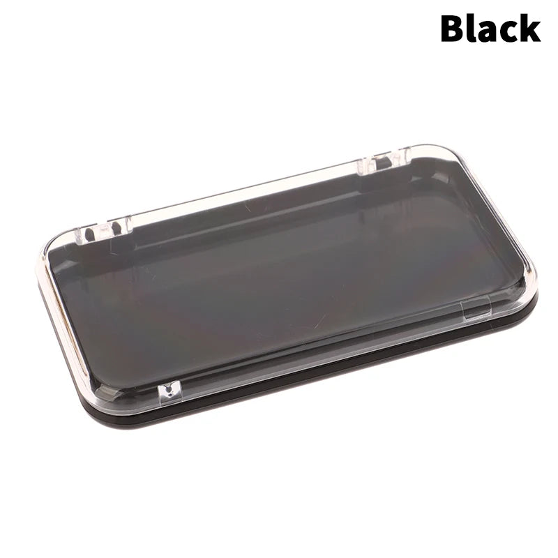 Plastic Clear Jewelry Box Press-on Nail Storage Case Rectangle Storage Box For False Nails Display And Salon Essentials With Lid Quake Black