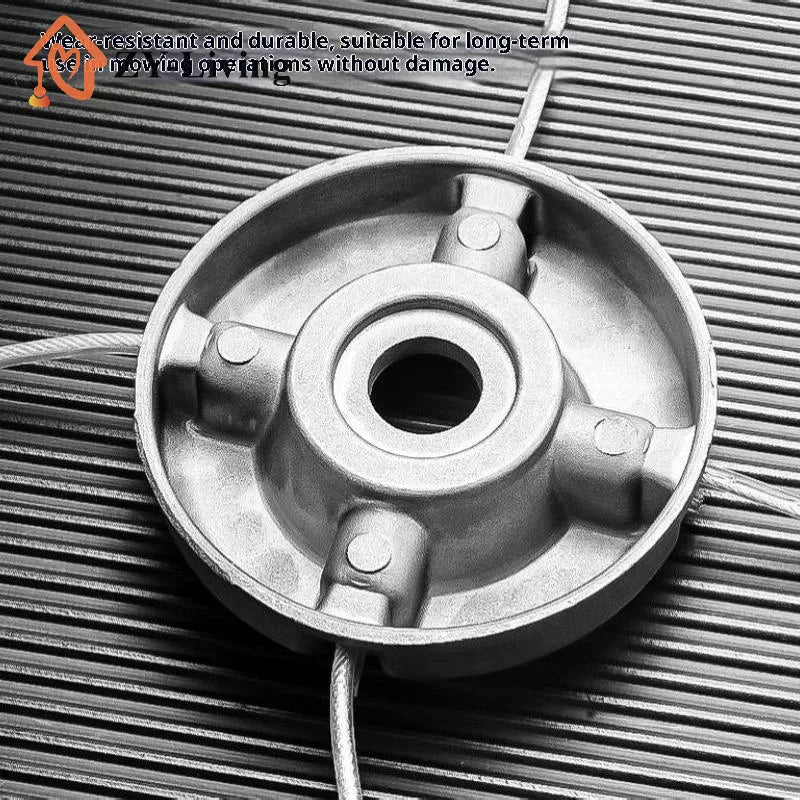 1 Set Aluminum Alloy Grass Trimmer Head With Nylon Wrapped Steel Line For Gardening Replacement Parts Quake