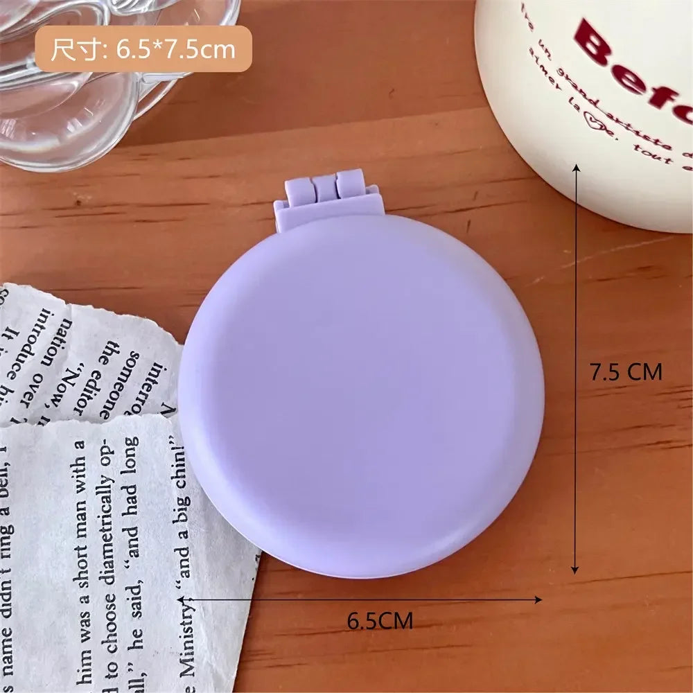 Small Size Hair Comb with Folding Mirror Traveling Portable Massage Folding Comb Women Girl Air Cushion Hair Brush Styling Tools Quake purple