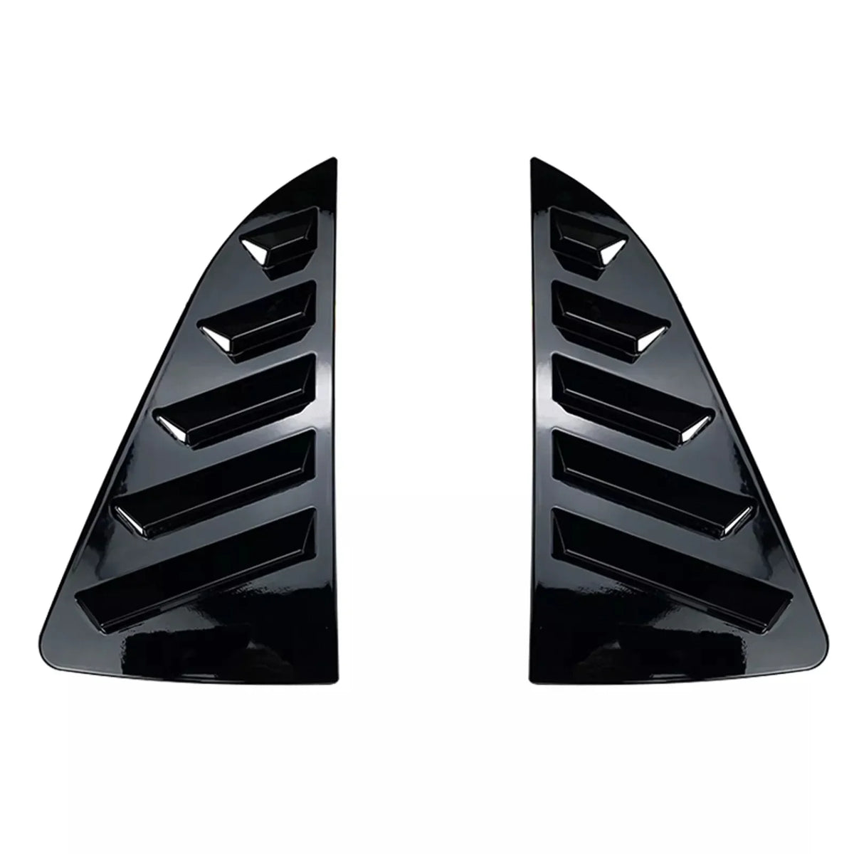 For Volkswagen VW Polo MK5 6R 6C 2011- 2017 Car Rear Louver Window Side Shutter Cover Trim Sticker Vent Scoop ABS Carbon Fiber Quake Gloss Black